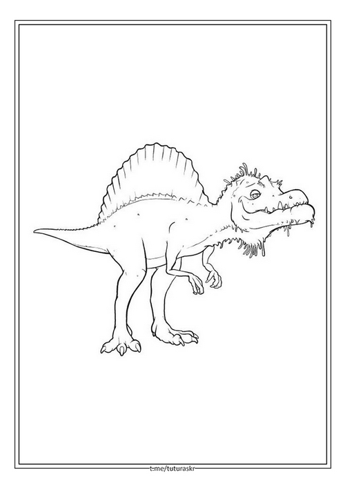 Раскраска Динозавр с гребешком