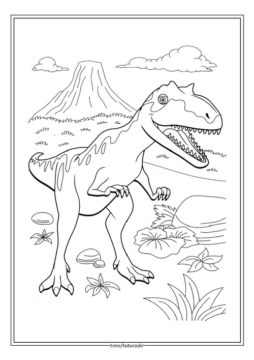 Раскраска Тиранозавр