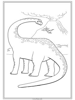 Раскраска Большой динозавр