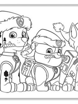 Раскраска Рождественские щенки