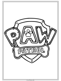 Раскраска Логотип Paw Patrol