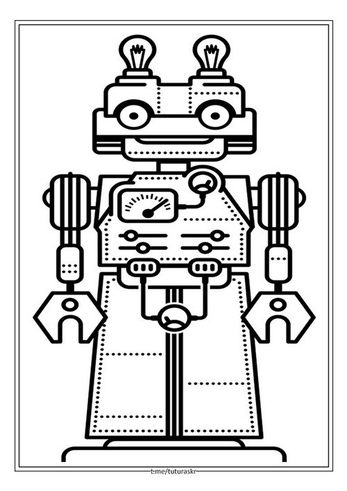 Раскраска Робот механический