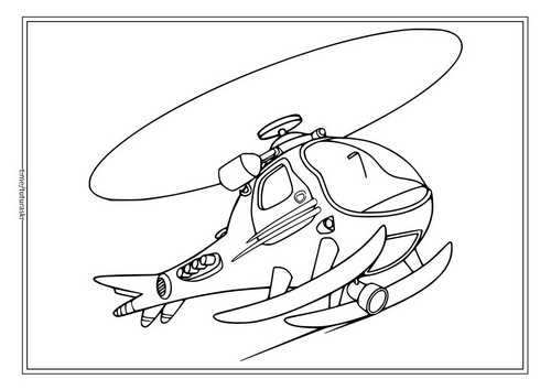 Раскраска Вертолет от пожарного Сэма