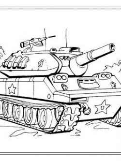 Раскраска Американский танк Шеридан