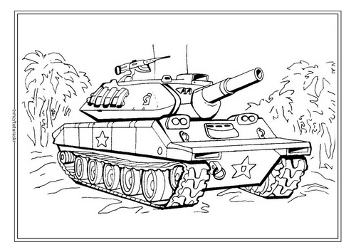 Раскраска Американский танк Шеридан