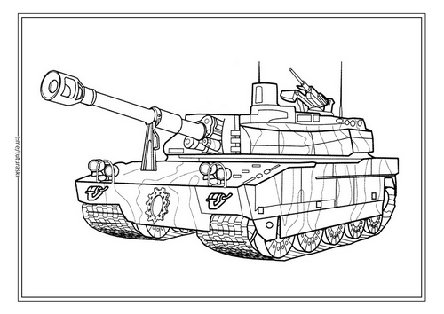 Раскраска Танк AMX-56 Leclerc (Франция)