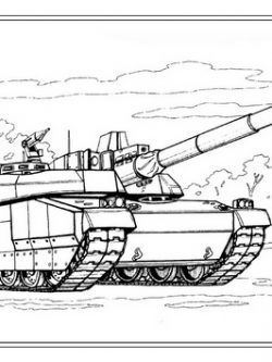 Раскраска Французский танк Леклерк