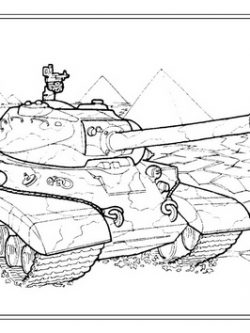 Раскраска Танк ИС-4 (СССР)