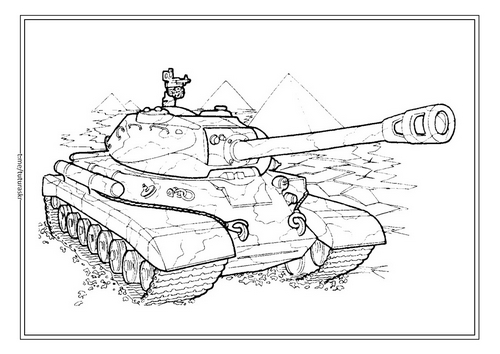 Раскраска Танк ИС-4 (СССР)