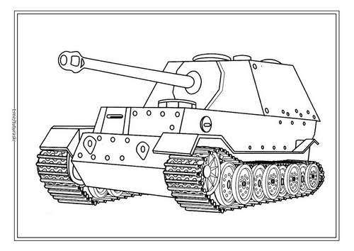 Раскраска Истребитель танков Фердинанд (Германия)