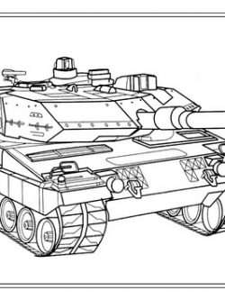 Раскраска Немецкий танк Леопар 2 А5