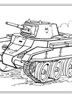 Раскраска Отечественный танк БТ7