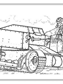 Раскраска Советская танкетка Т-27