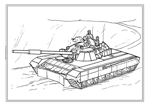 Раскраска Советский танк Т85 У