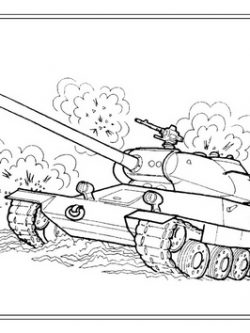 Раскраска Советский танк ИС-6