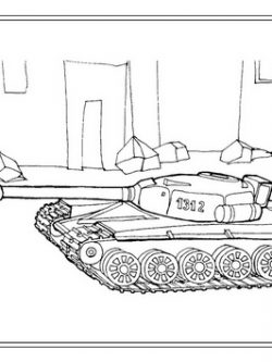 Раскраска Танк Т-72