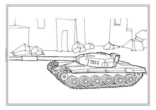 Раскраска Танк Т-72