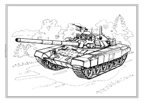 Раскраска Танк Т-90С (Россия)