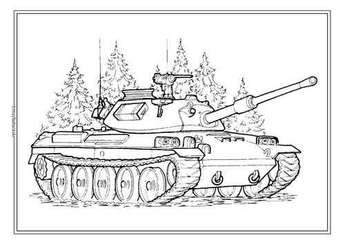 Раскраска Японский танк ТИП-74