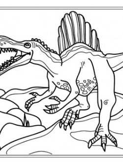 Раскраска Свирепый спинозавр