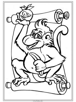 Раскраска Год обезьяны