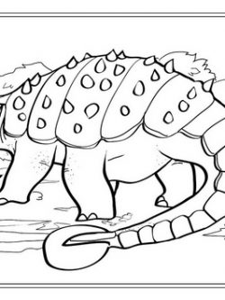 Раскраска Грозный анкилозавр