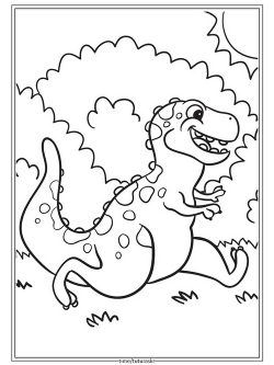 Раскраска Смешной тираннозавр