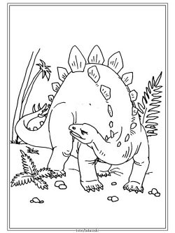 Раскраска Мощный травоядный динозавр