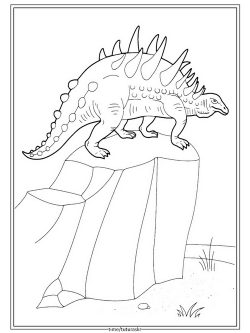 Раскраска Нодозавр на камне