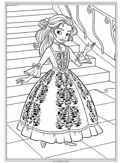 Раскраска Юная принцесса сказочного королевства