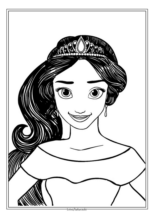Раскраска Портрет принцессы