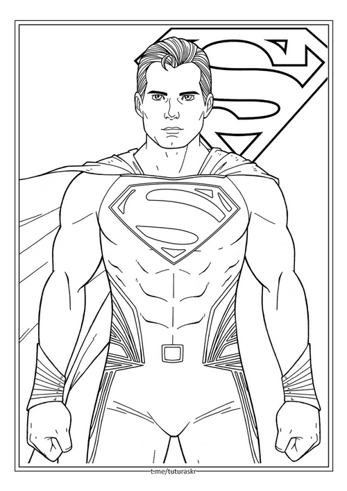 Раскраска Супермен