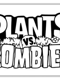 Раскраска Логотип Растения против зомби